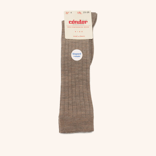 bisgaard x Cóndor merino wool rib knee high socks arena