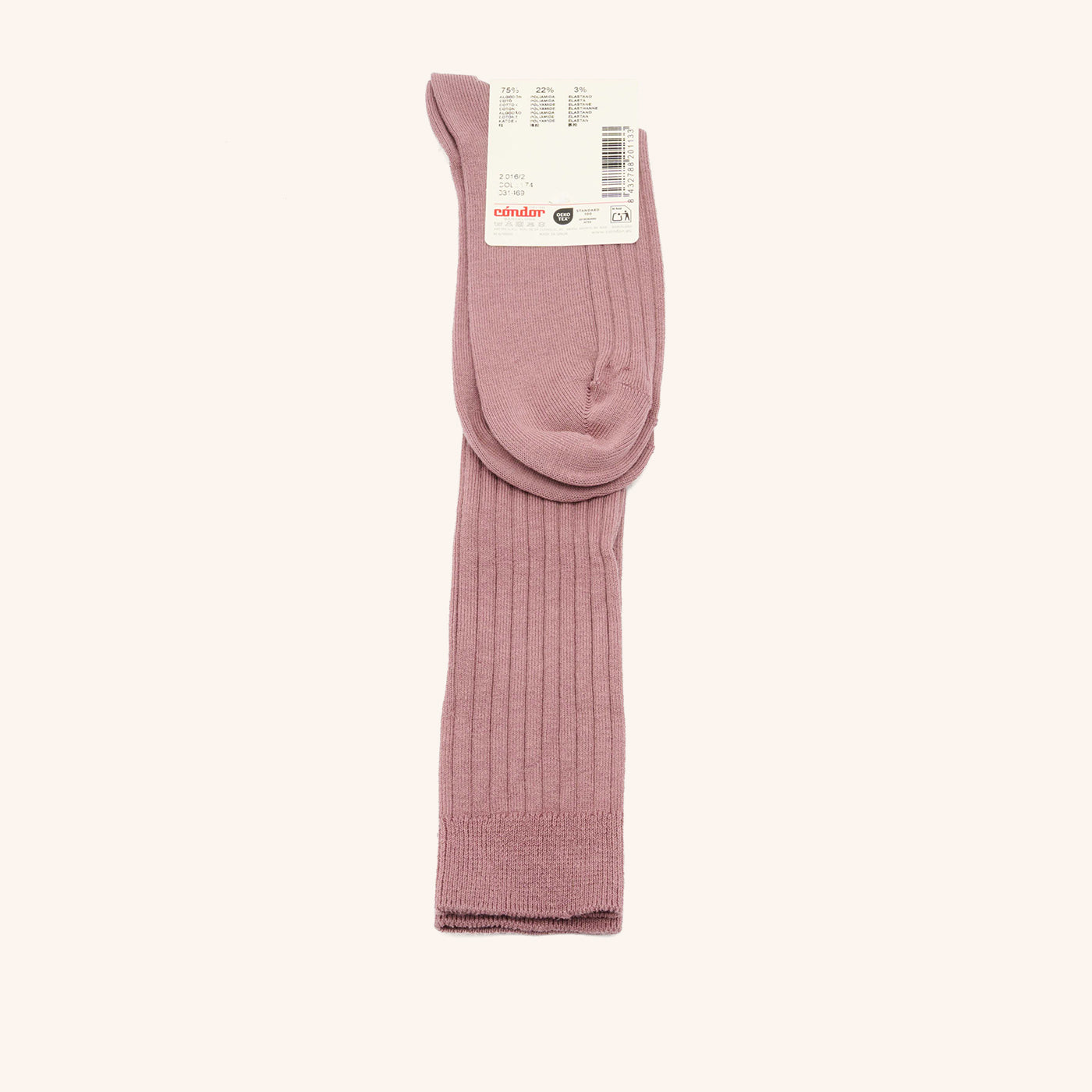 bisgaard x Cóndor cotton rib knee high socks iris
