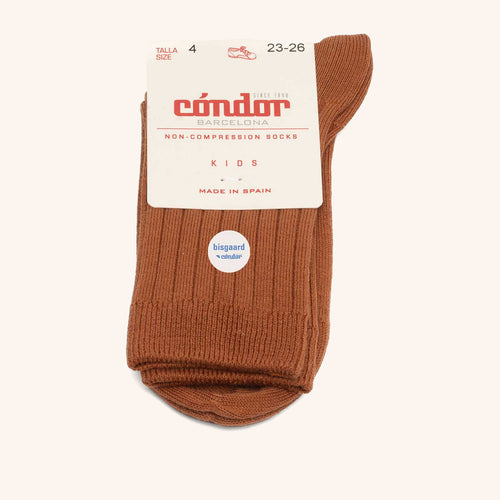 bisgaard x Cóndor cotton rib short socks oxido