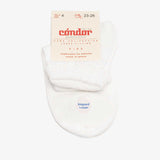 bisgaard x Cóndor cotton ankle sock with openwork blanco