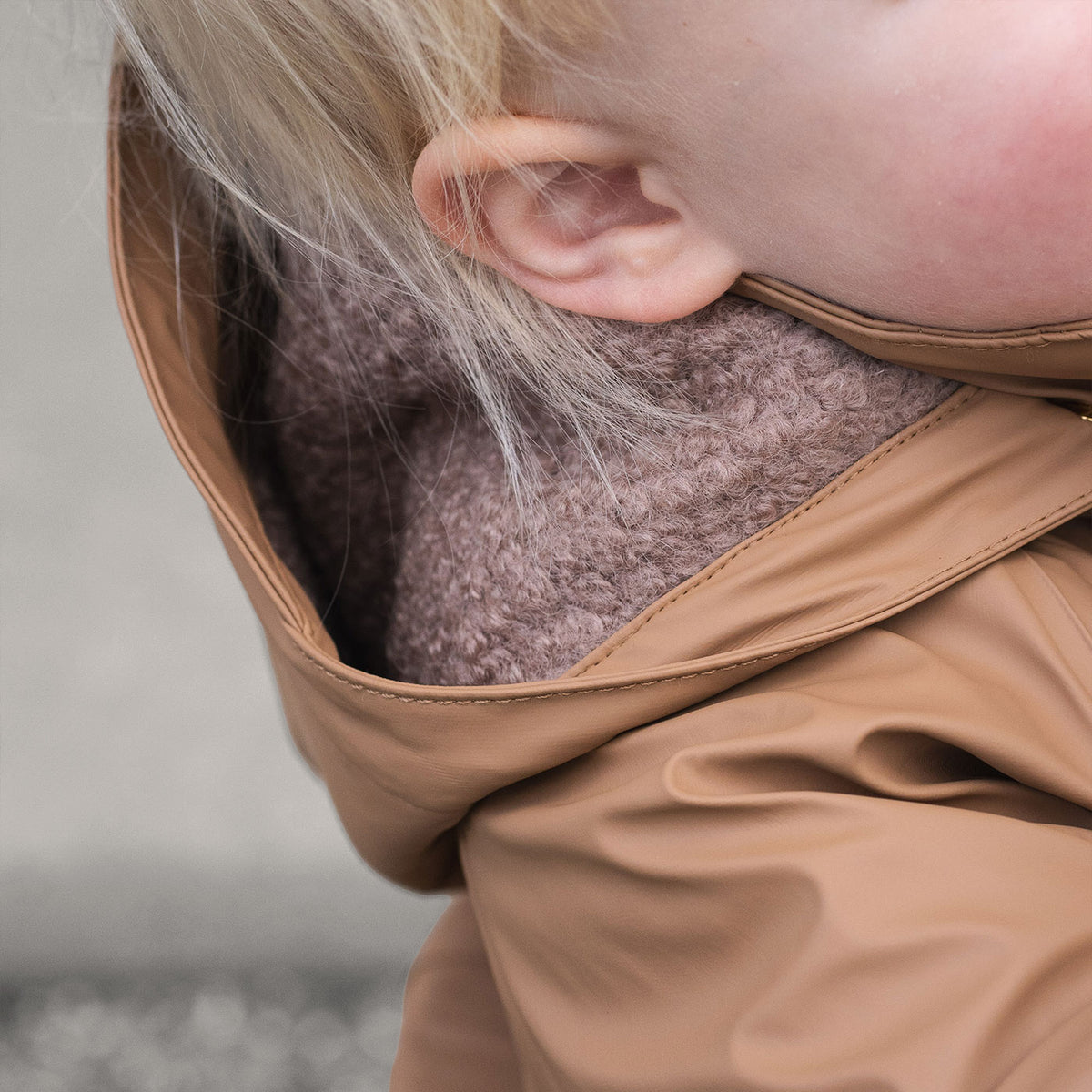 bisgaard aarhus rain suit wool caramel